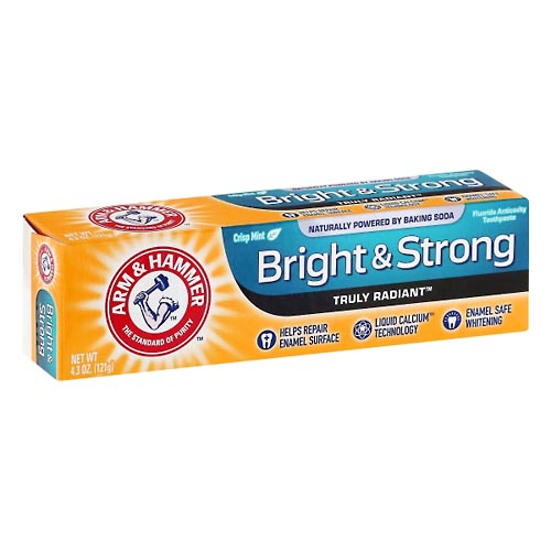 Image for Arm & Hammer Toothpaste, Fluoride Anticavity, Crisp Mint, Bright & Strong,4.3oz from Harmon's Drug Store