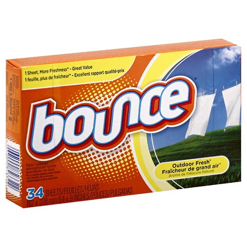 Image for Bounce Fabric Softener, Outdoor Fresh,34ea from Harmon's Drug Store