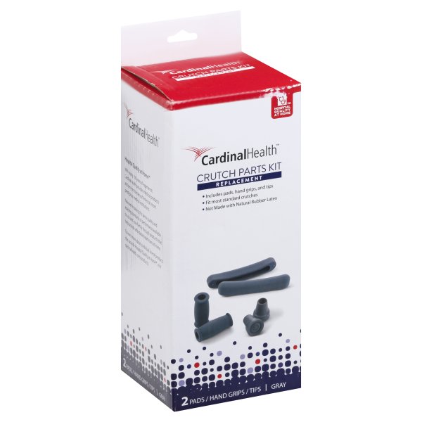 Image for Cardinal Health Crutch Parts Kit, Replacement, Gray,6ea from Harmon's Drug Store